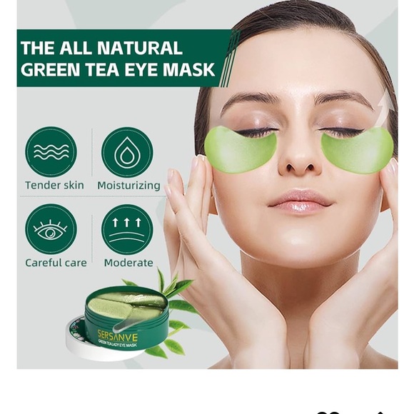 Sersanve green tea eye mask multi use soothing Anti-aging sensitive skin NWT - Picture 2 of 4